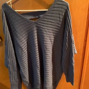 BNWOT TAG COBALT BLUE BAT WING SWEATER SZ S
